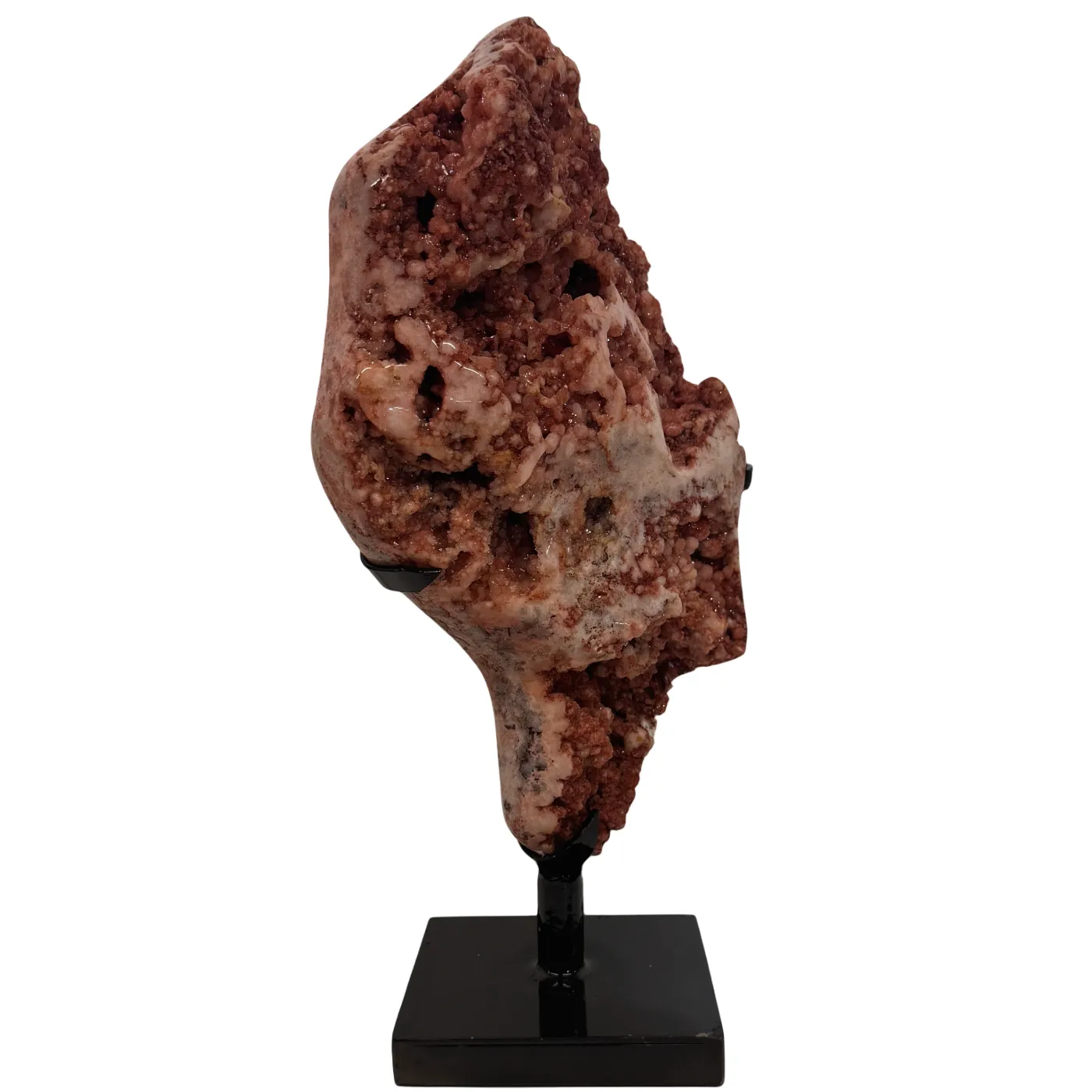 Améthyste rose sur support en métal noir – Haute qualité n° 3