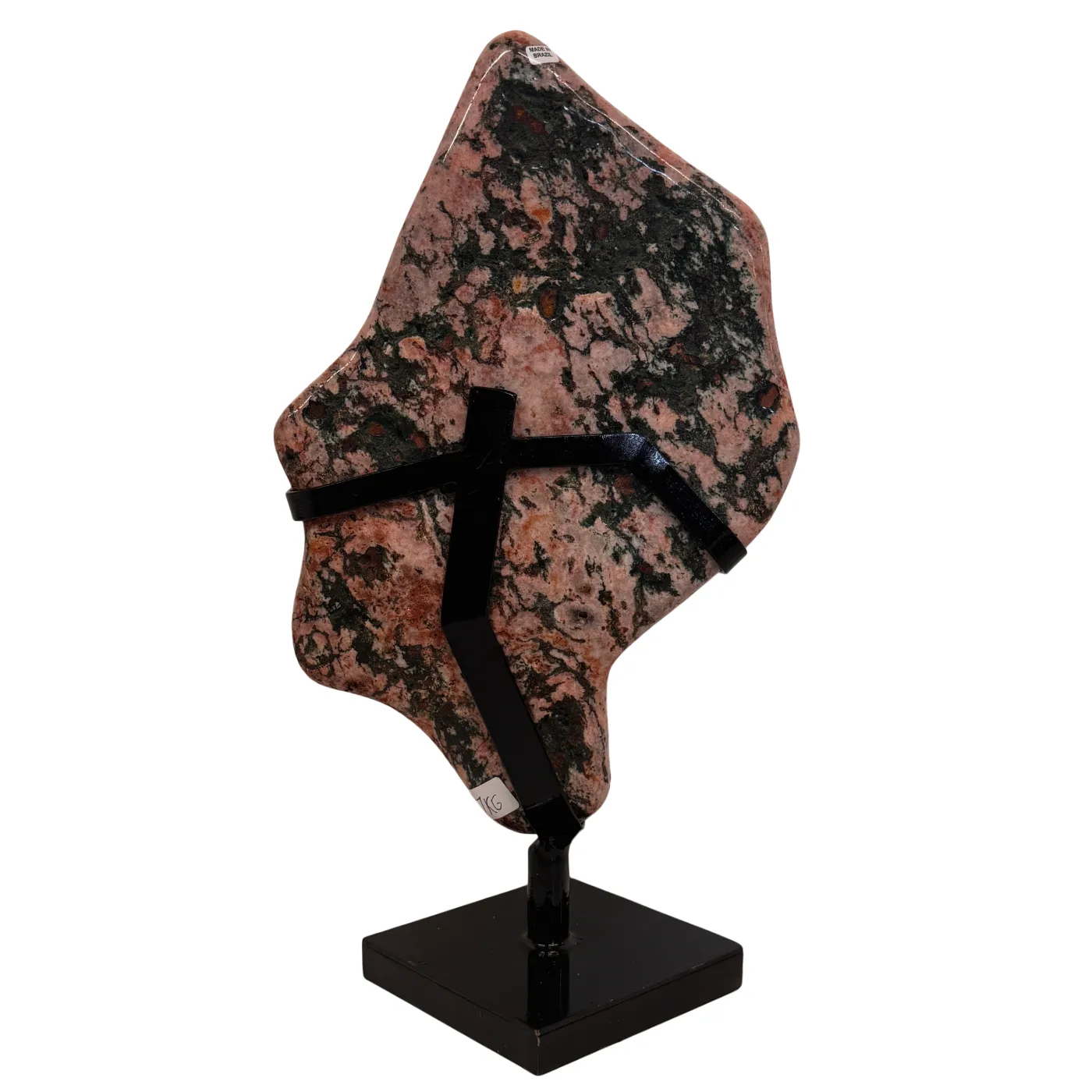 Améthyste rose sur support en métal noir – Haute qualité n° 3