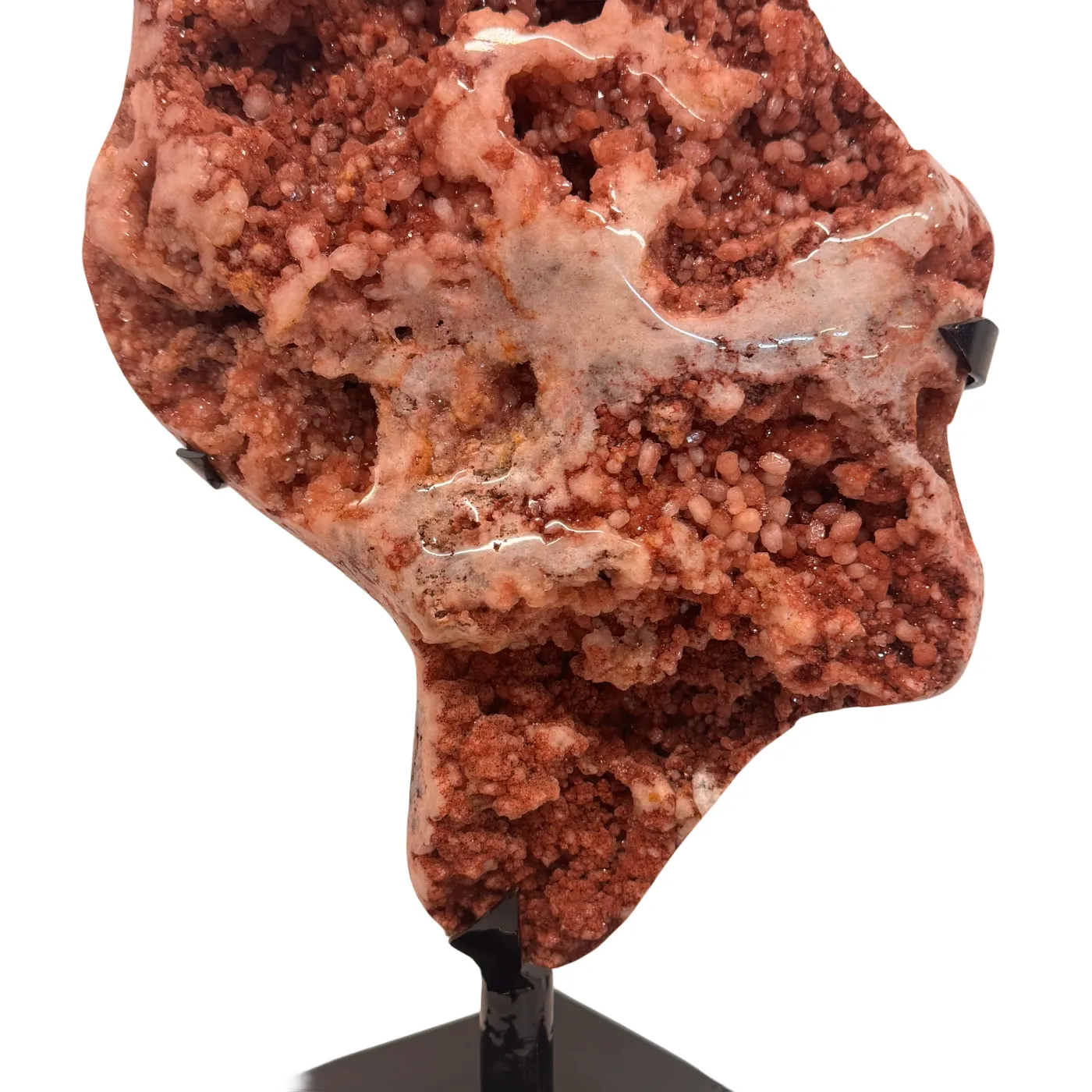 Améthyste rose sur support en métal noir – Haute qualité n° 3