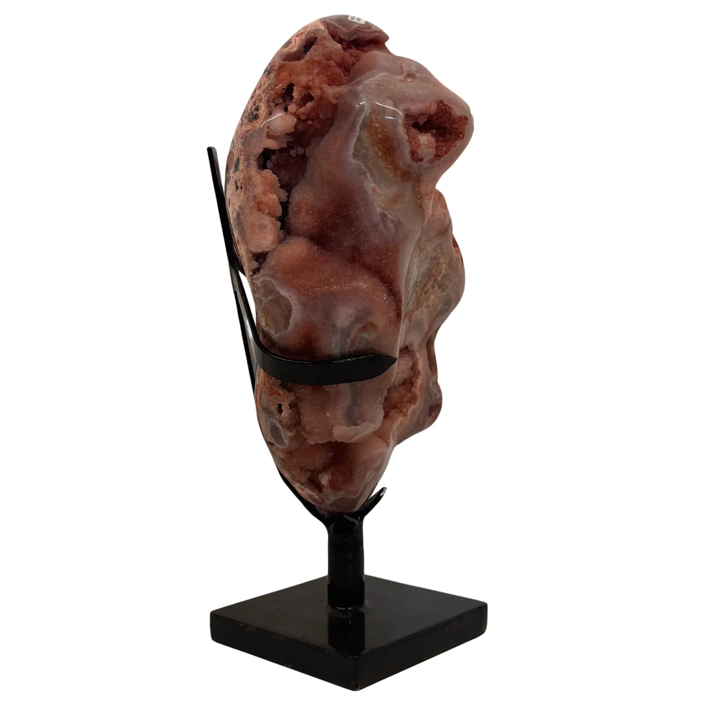 Roze Amethist op Zwarte Metalen Standaard – Hoge Kwaliteit #4