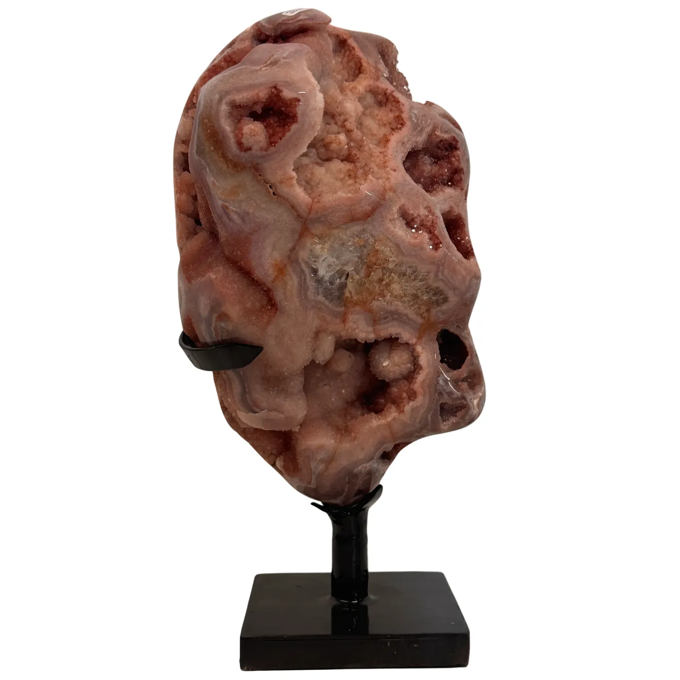 Roze Amethist op Zwarte Metalen Standaard – Hoge Kwaliteit #4