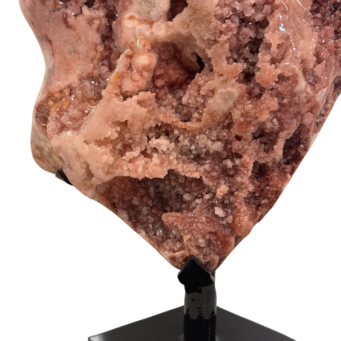 Roze Amethist op Zwarte Metalen Standaard – Hoge Kwaliteit #5