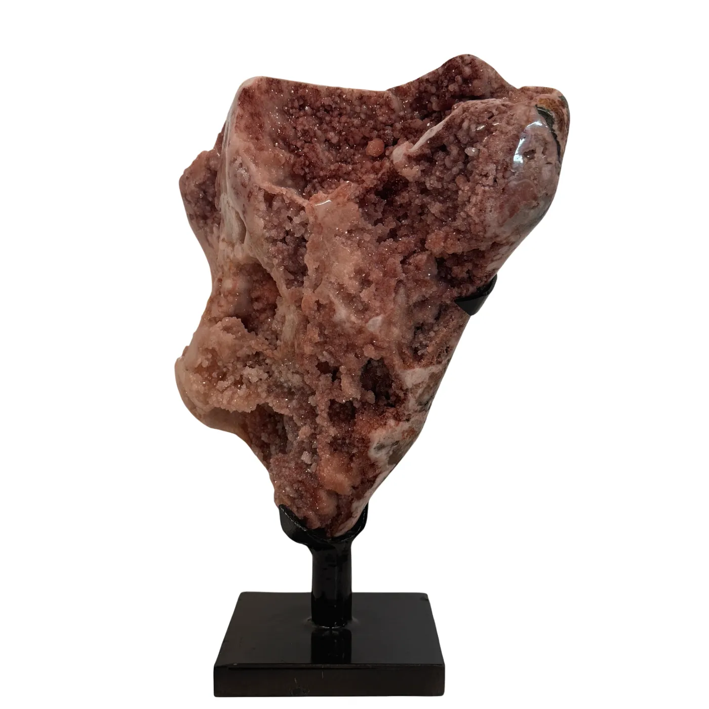 Roze Amethist op Zwarte Metalen Standaard – Hoge Kwaliteit #5