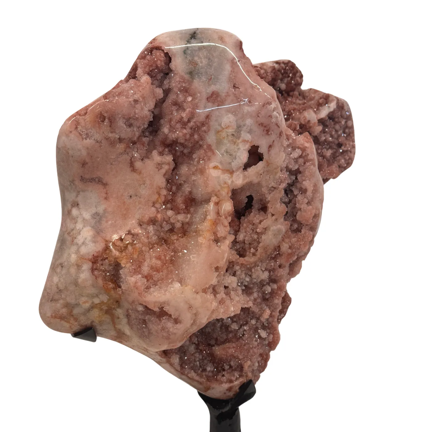 Roze Amethist op Zwarte Metalen Standaard – Hoge Kwaliteit #5