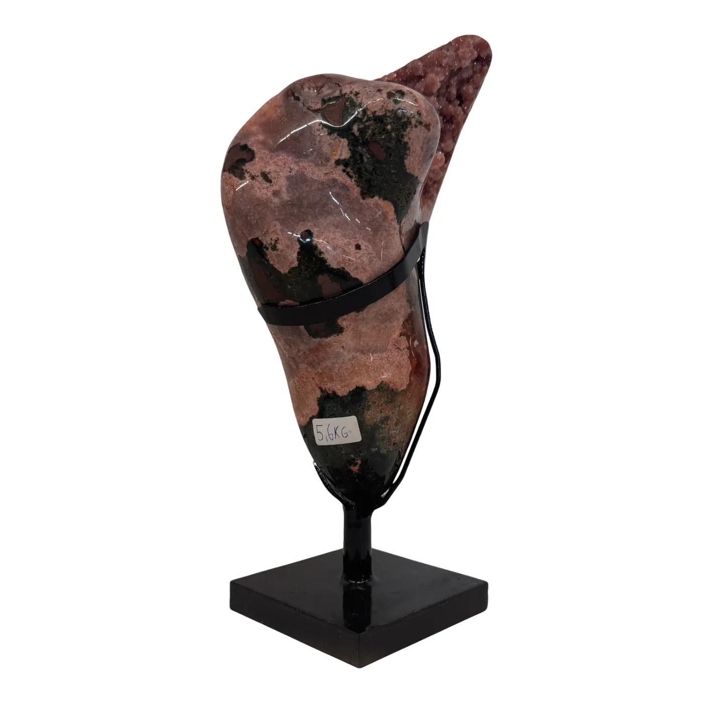 Améthyste rose sur support en métal – Haute qualité du Brésil #6