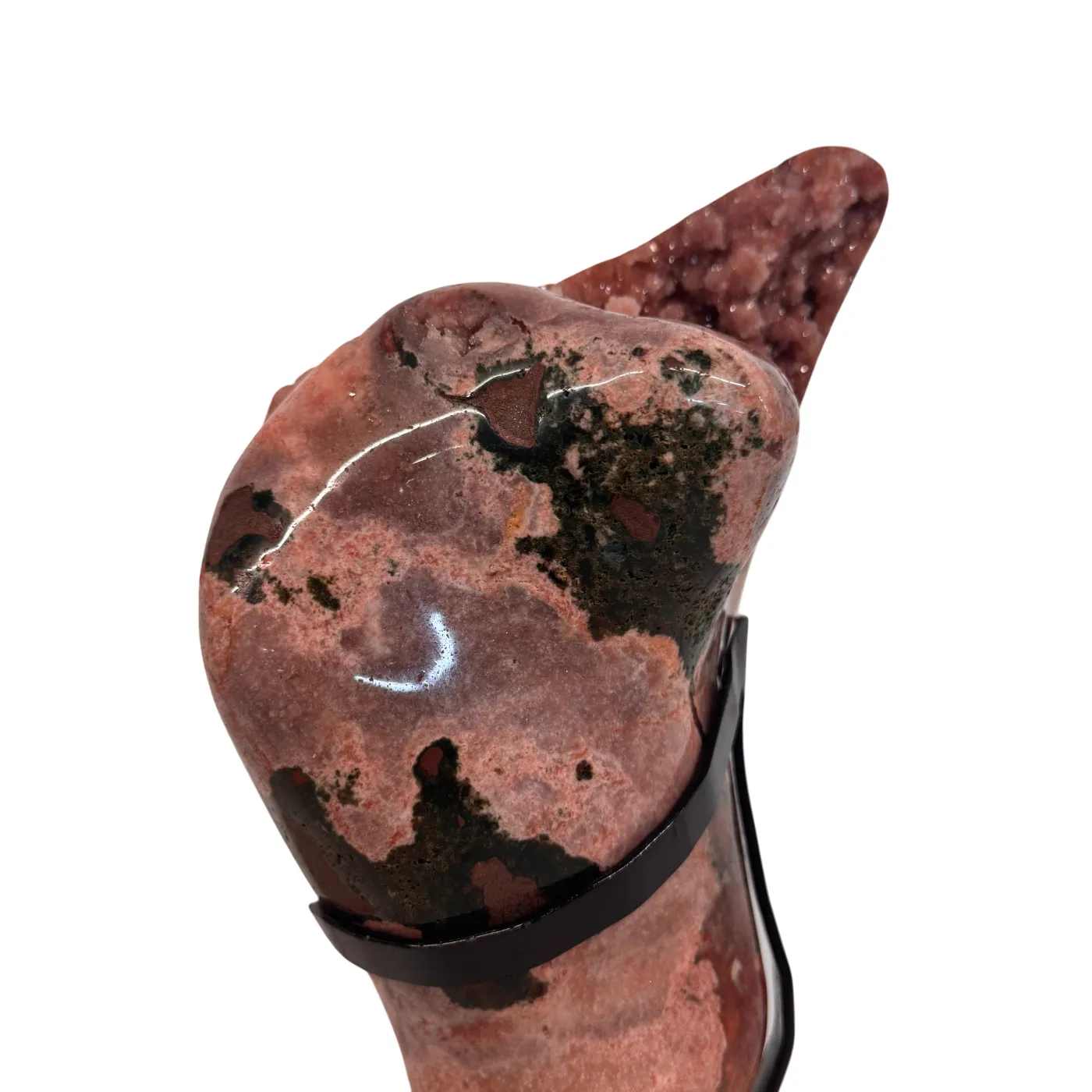 Améthyste rose sur support en métal – Haute qualité du Brésil #6