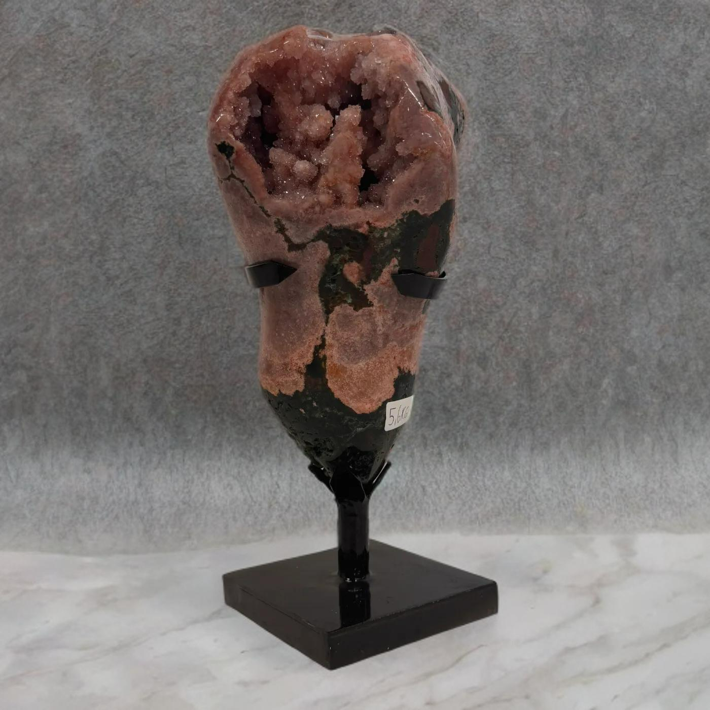 Améthyste rose sur support en métal – Haute qualité du Brésil #6