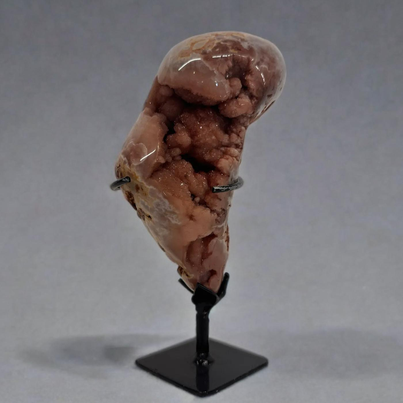 Améthyste rose sur support en métal – Polie et de haute qualité #8