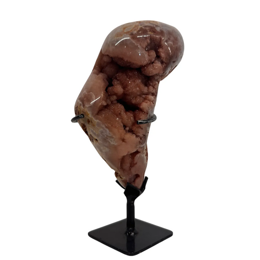 Améthyste rose sur support en métal – Polie et de haute qualité #8