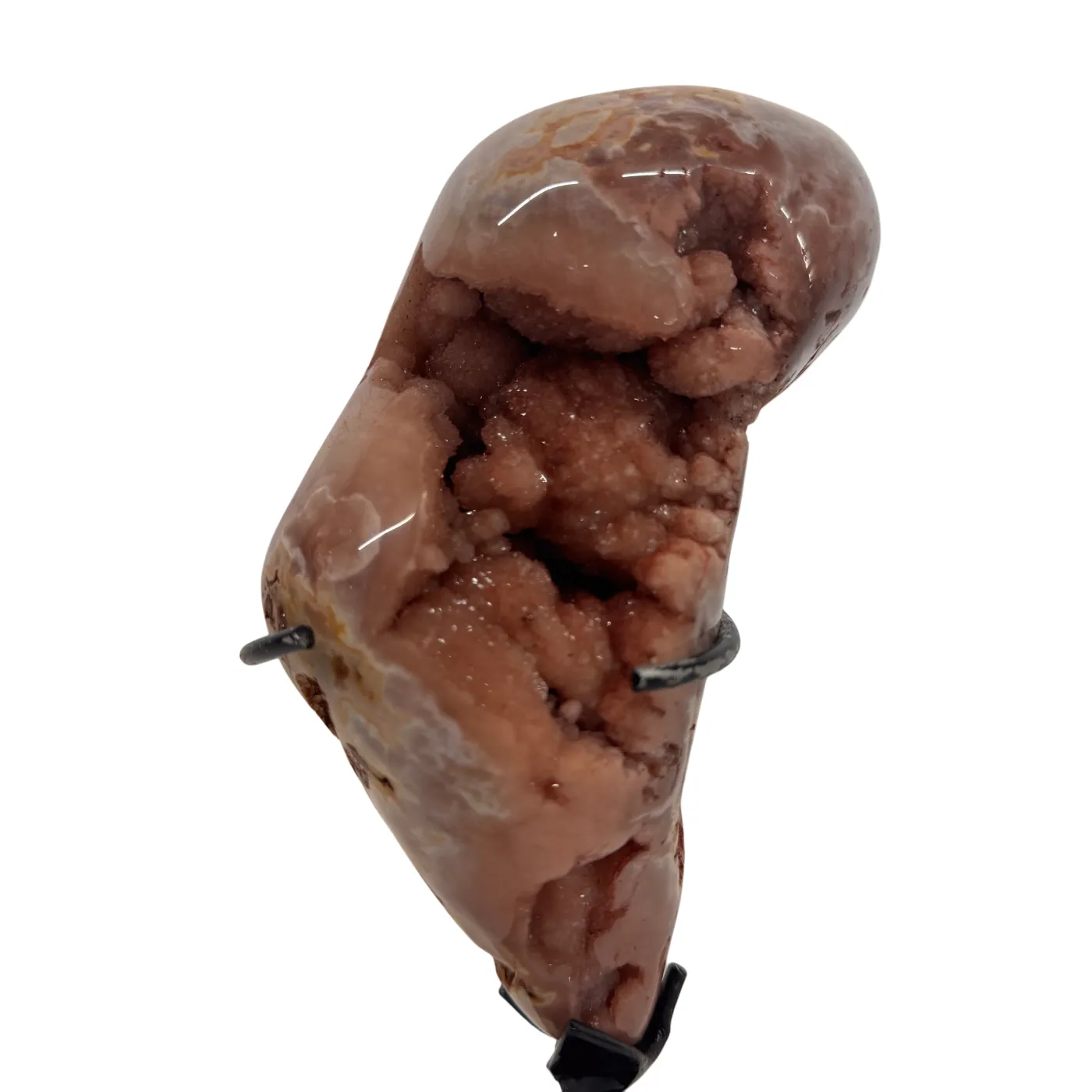 Améthyste rose sur support en métal – Polie et de haute qualité #8