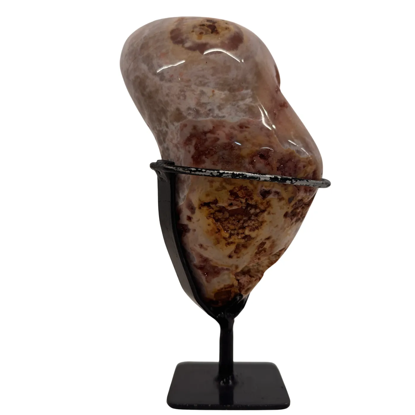 Améthyste rose sur support en métal – Polie et de haute qualité #8