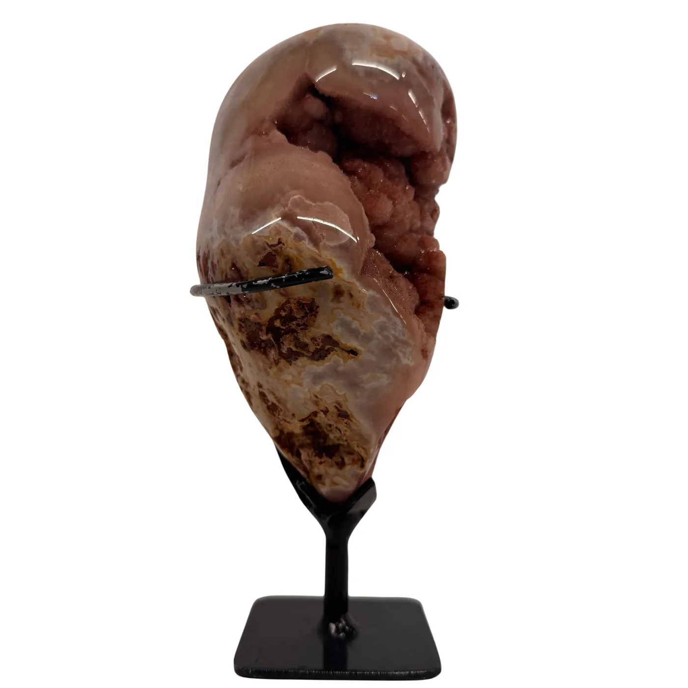 Améthyste rose sur support en métal – Polie et de haute qualité #8