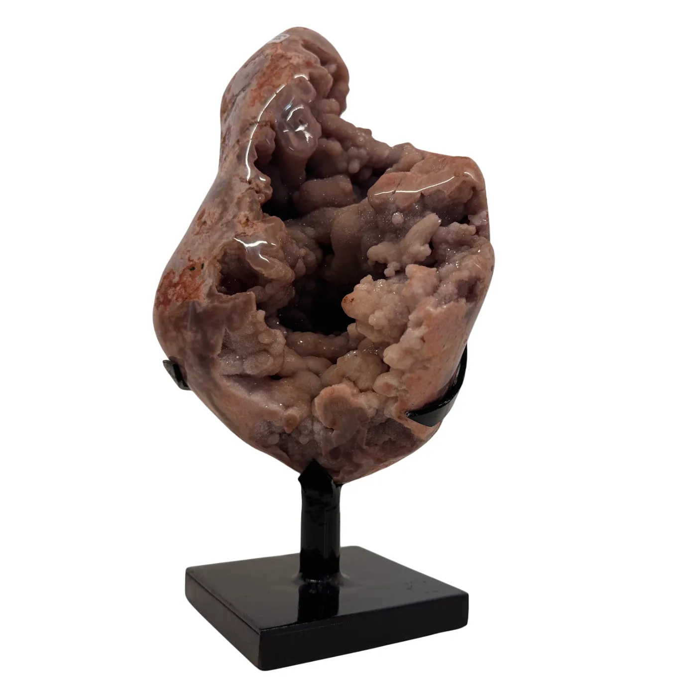 Améthyste rose sur support en métal noir – Haute qualité du Brésil #9