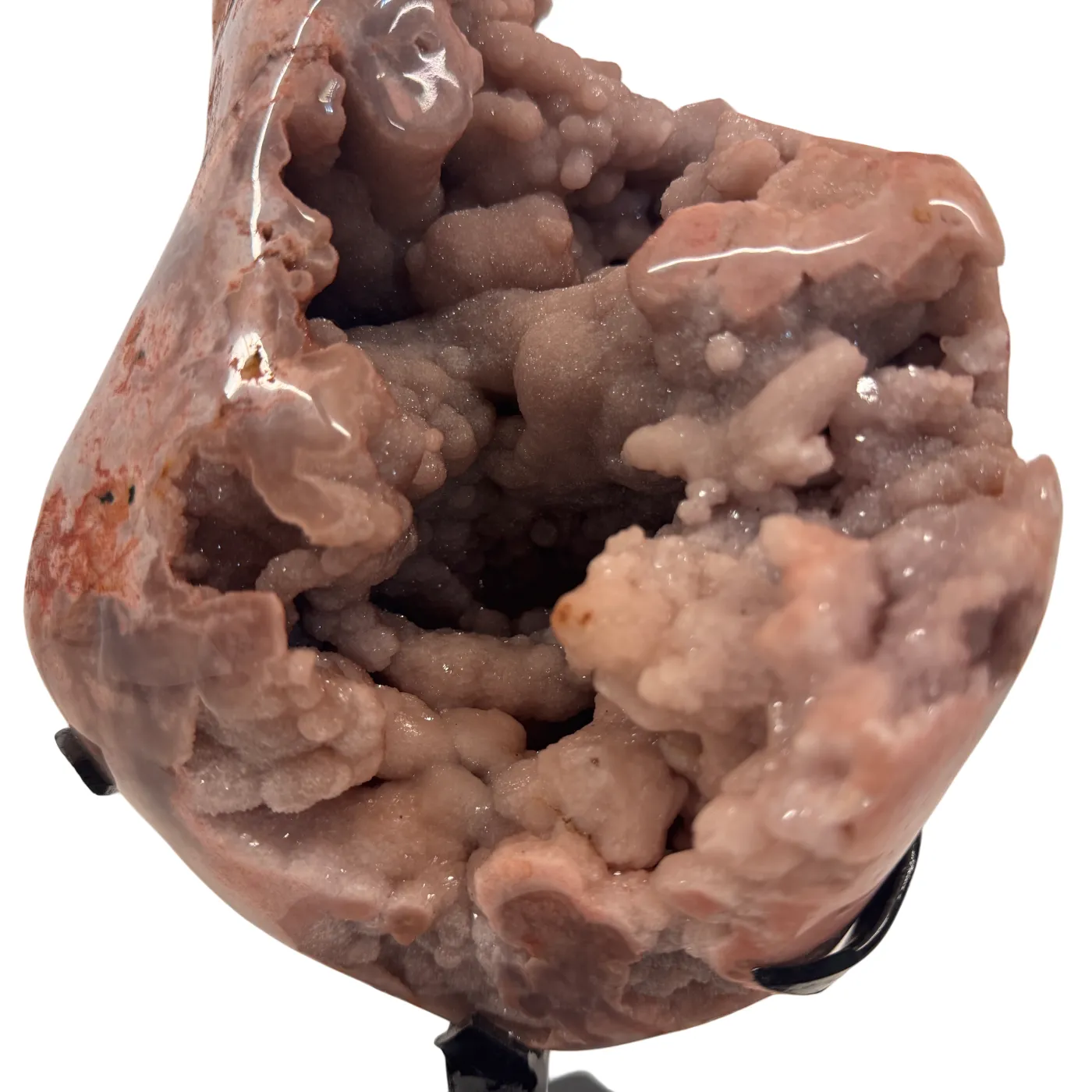 Améthyste rose sur support en métal noir – Haute qualité du Brésil #9