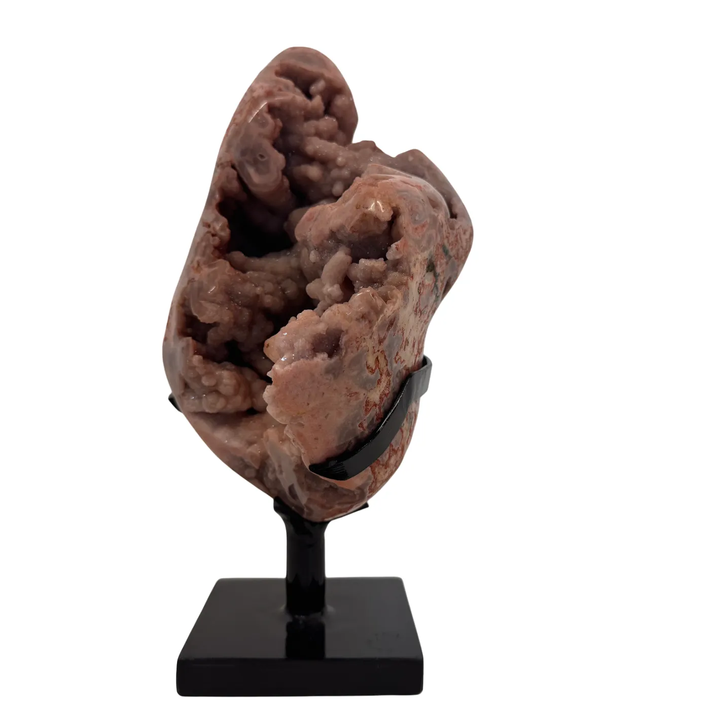 Améthyste rose sur support en métal noir – Haute qualité du Brésil #9