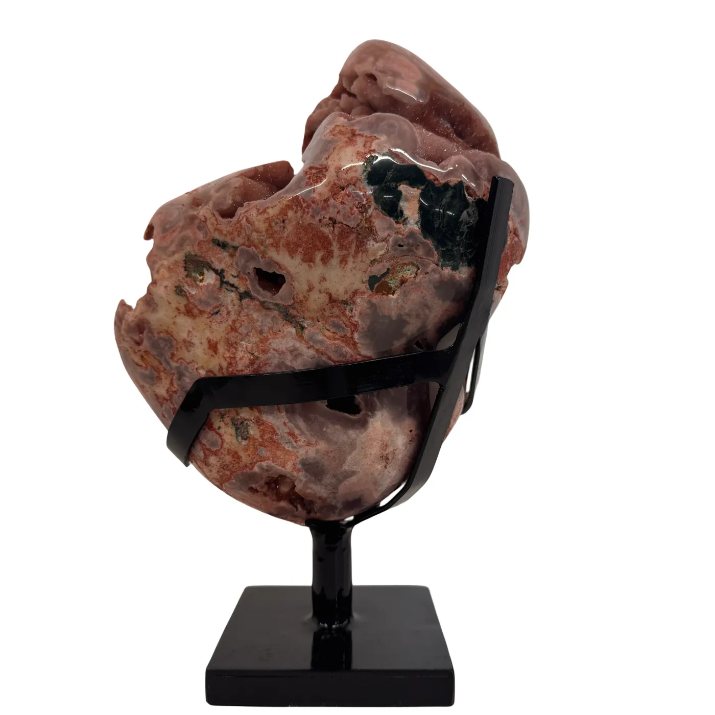 Améthyste rose sur support en métal noir – Haute qualité du Brésil #9