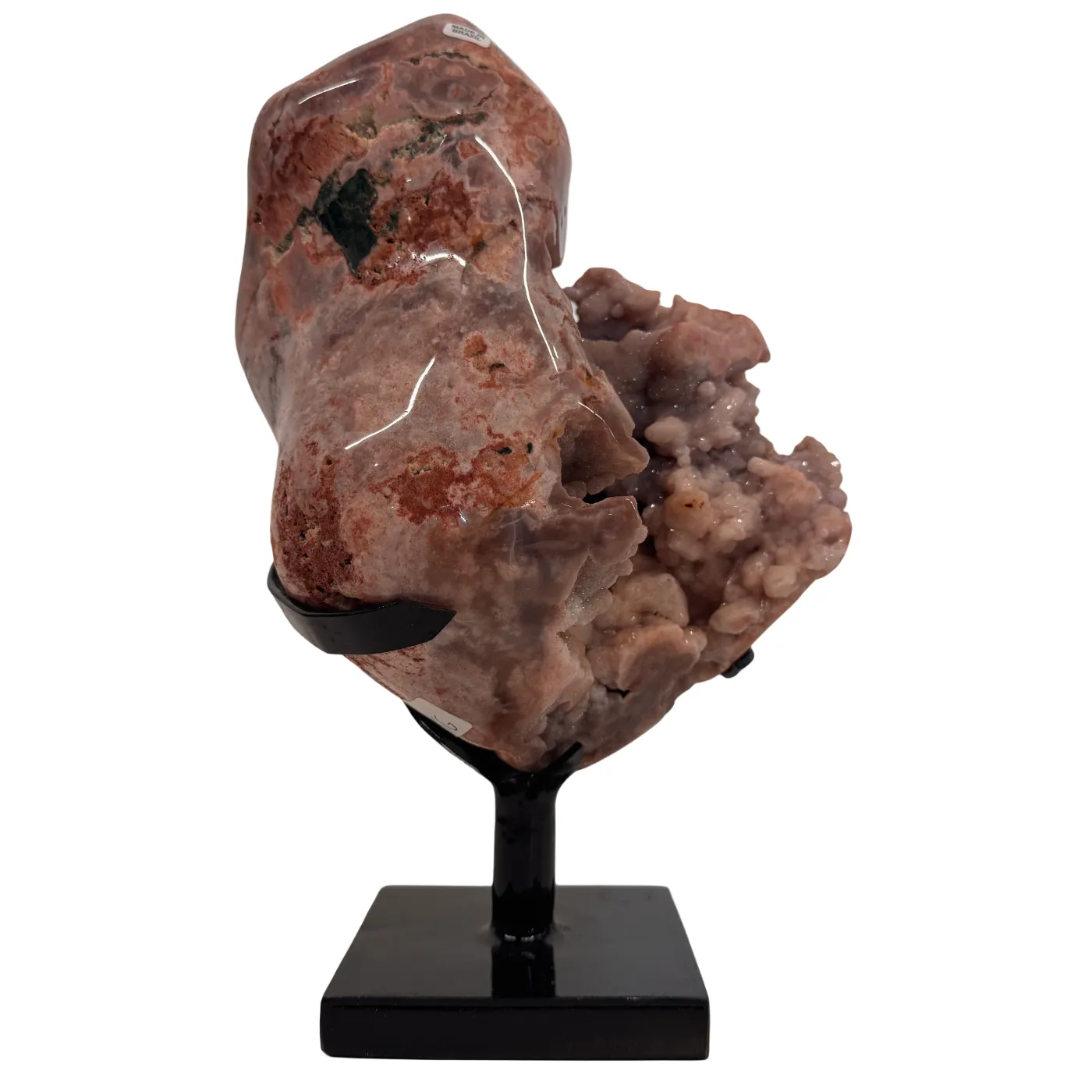 Améthyste rose sur support en métal noir – Haute qualité du Brésil #9