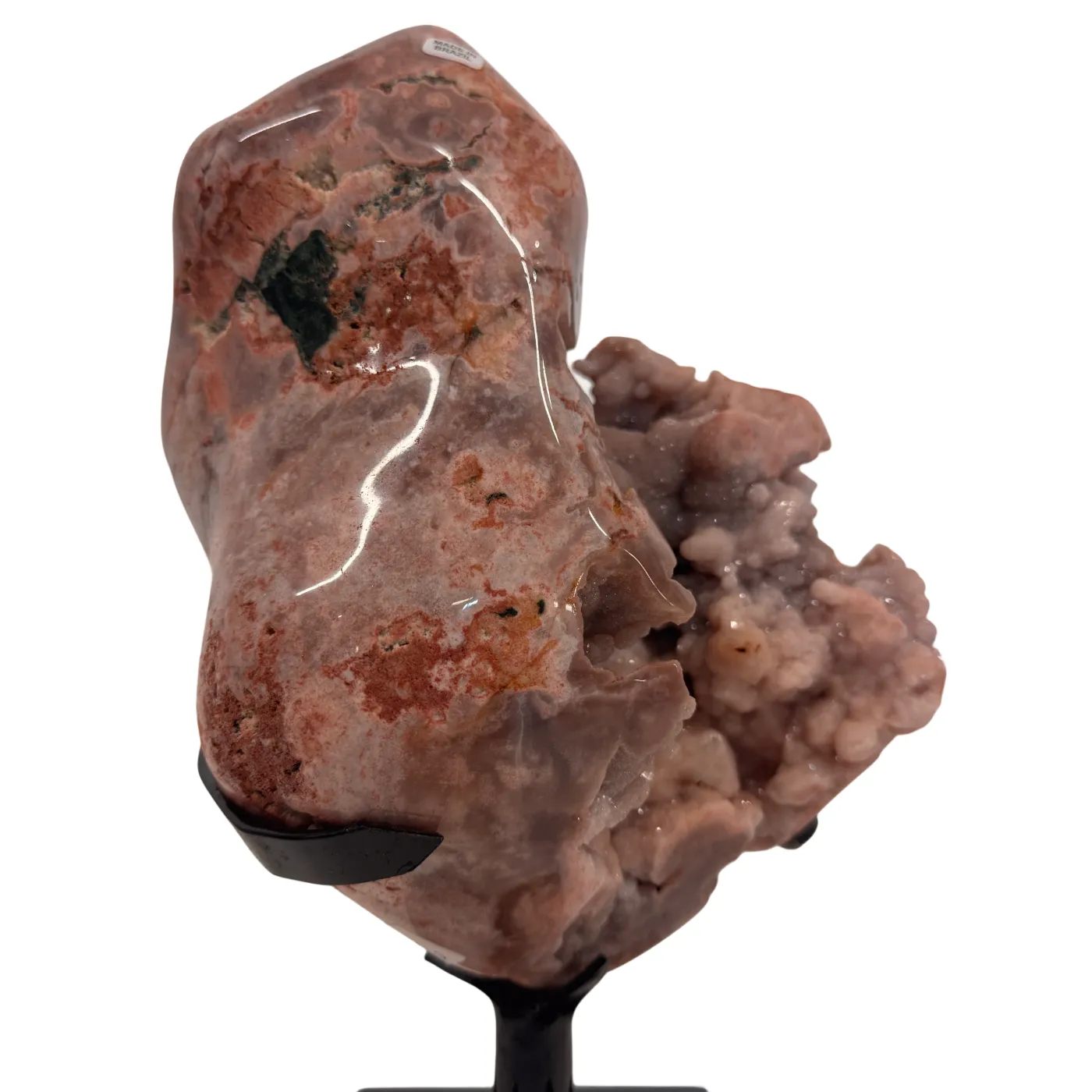 Améthyste rose sur support en métal noir – Haute qualité du Brésil #9