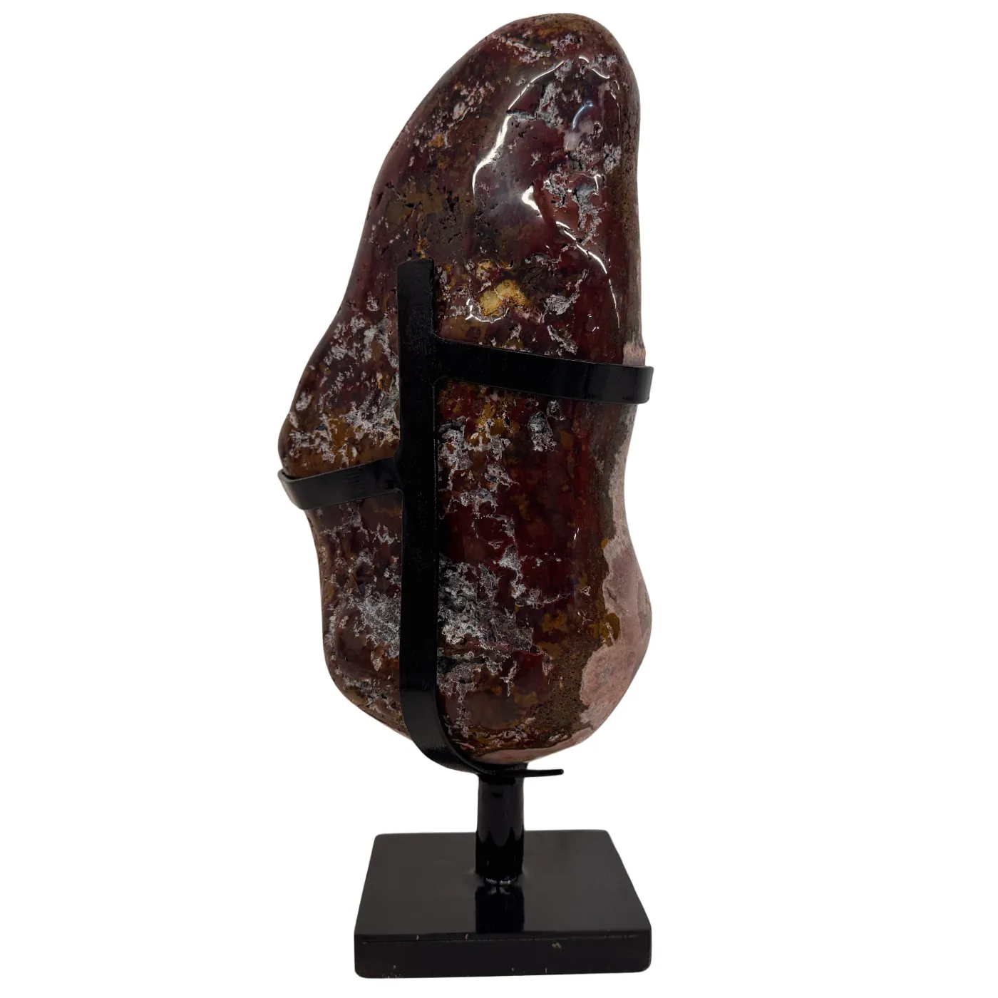 Magnifique améthyste rose sur support métallique n° 10