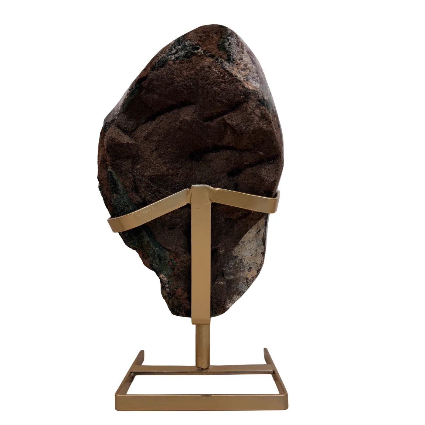 Grote Paarse Amethist op Gouden Metalen Standaard 17,6 kg – Brazilië