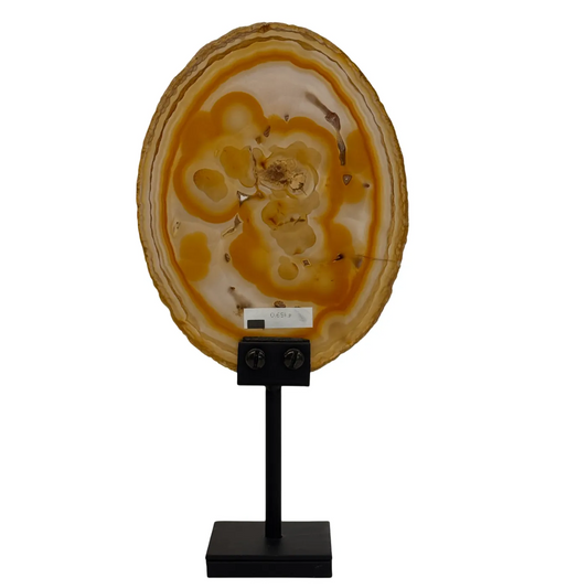 Agaatschijf op Metalen Standaard – 30 cm