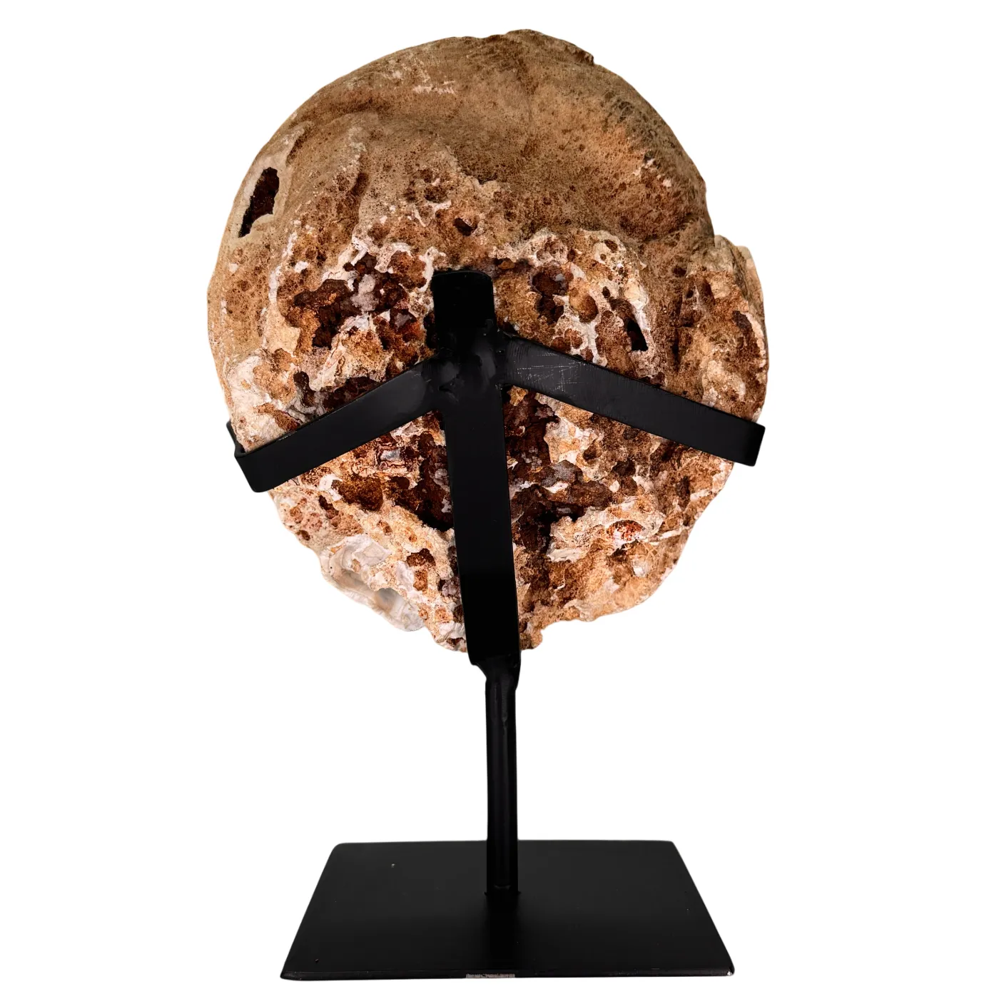 Unieke agaat geode op metalen standaard – Brazilië