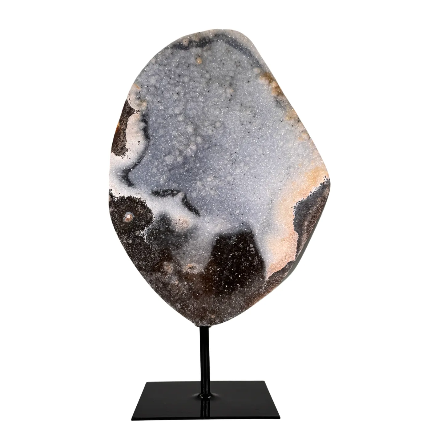 Agaat op Metalen Standaard – Uniek stuk uit Brazilië