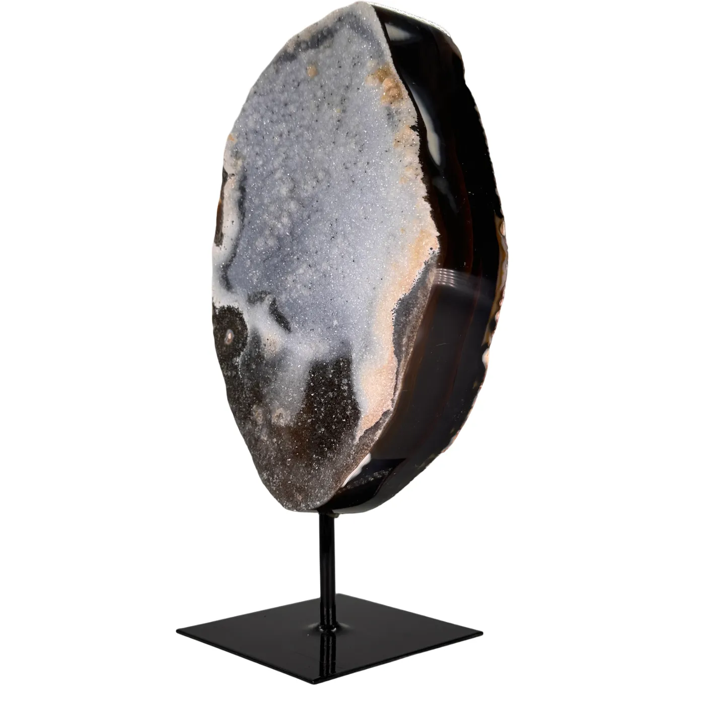 Agaat op Metalen Standaard – Uniek stuk uit Brazilië