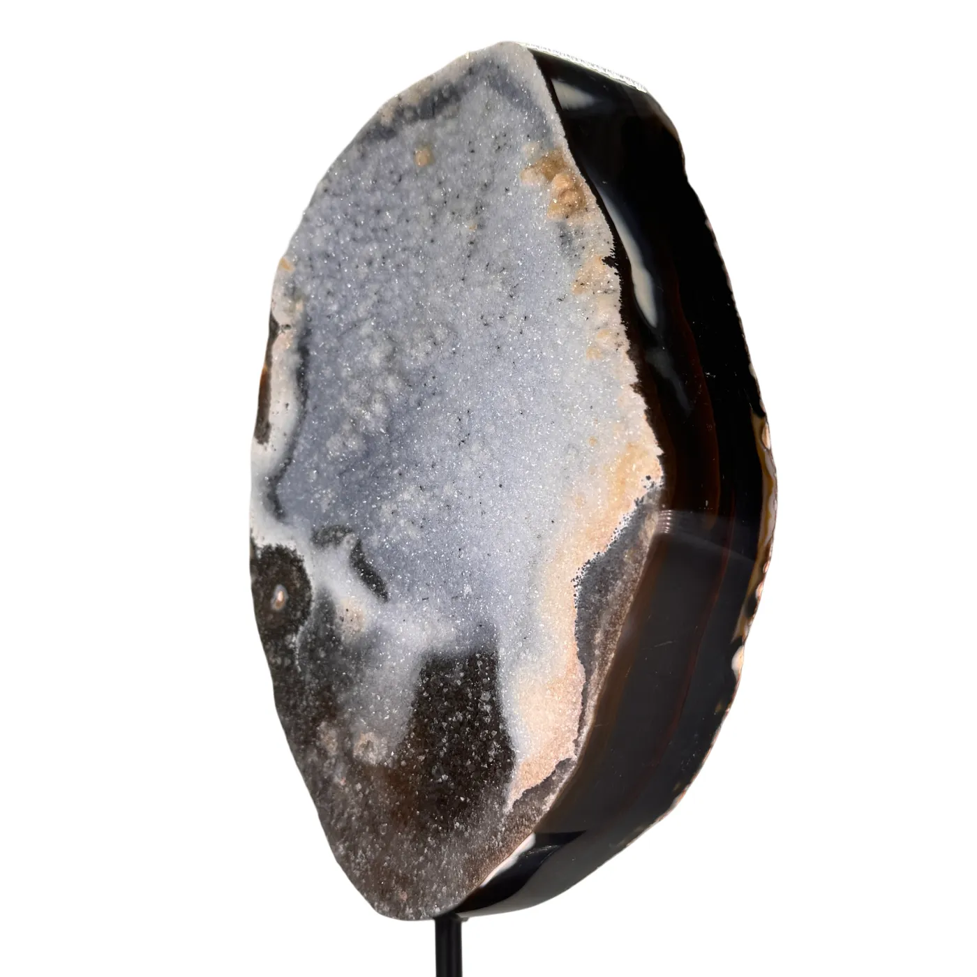 Agaat op Metalen Standaard – Uniek stuk uit Brazilië