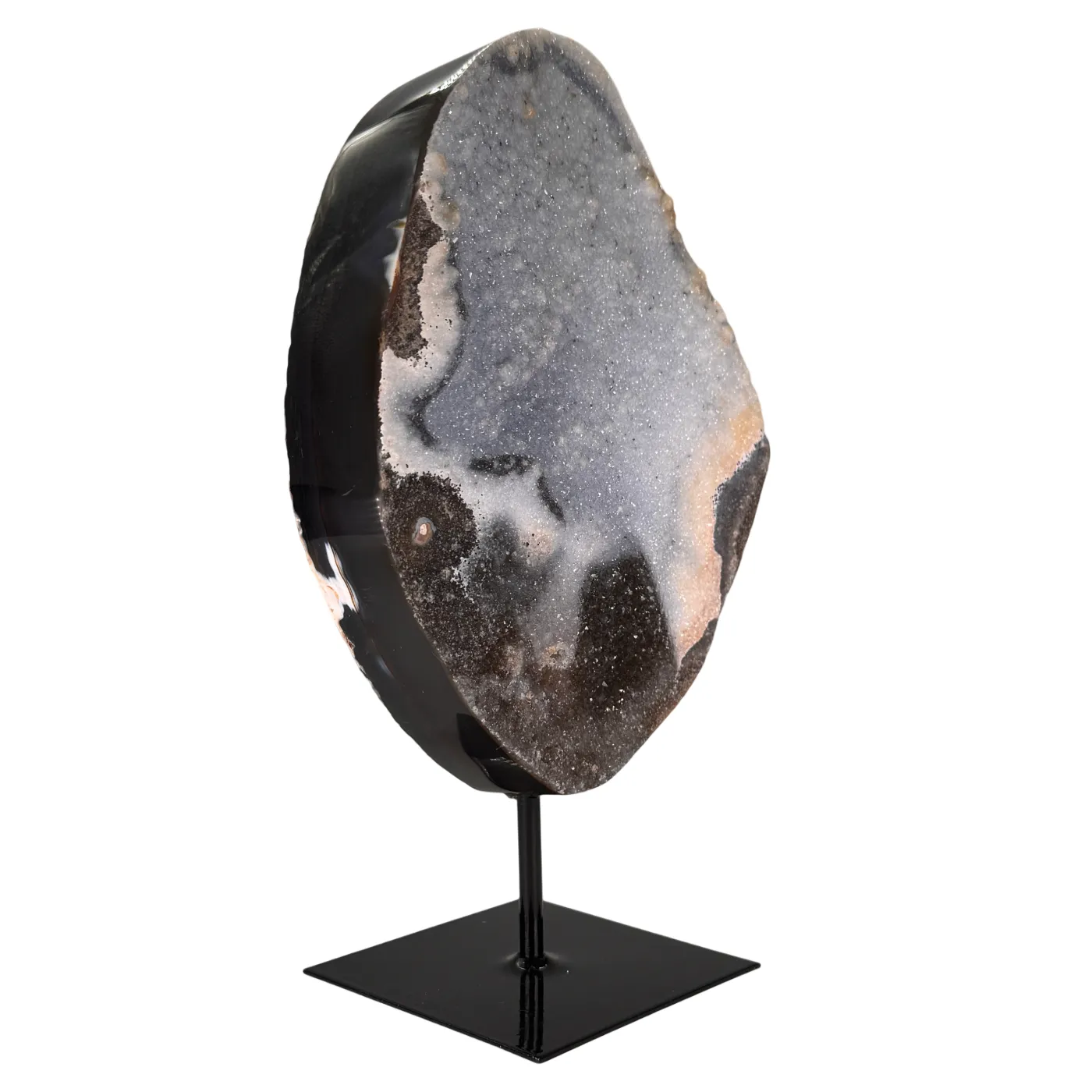 Agaat op Metalen Standaard – Uniek stuk uit Brazilië