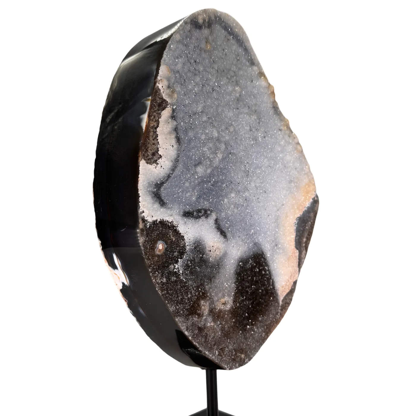 Agaat op Metalen Standaard – Uniek stuk uit Brazilië