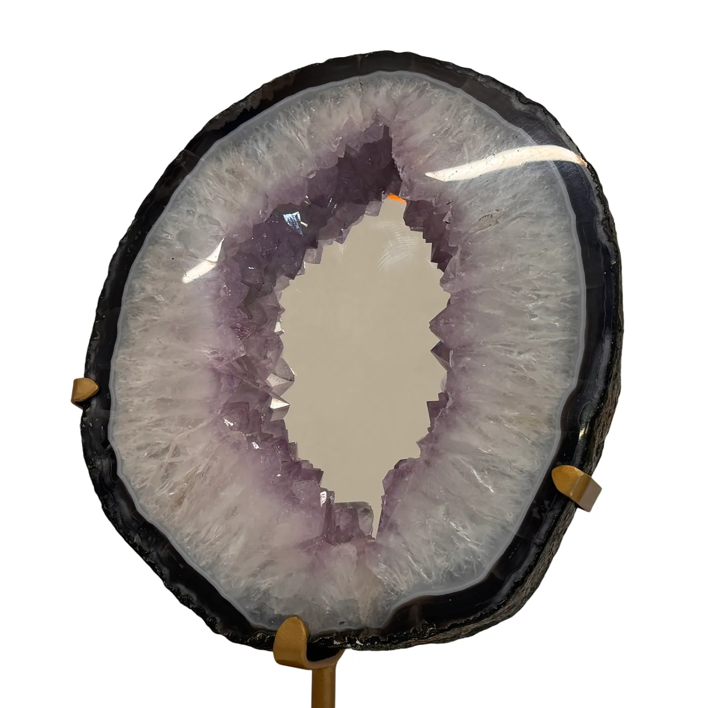 Amethist Spiegel op Metalen Standaard uit Brazilië (5,5 kg)