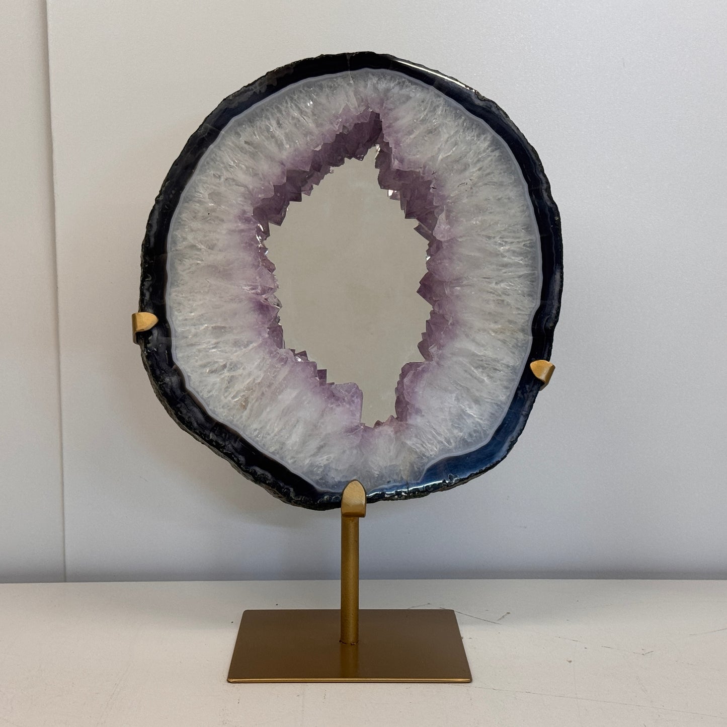 Amethist Spiegel op Metalen Standaard uit Brazilië (5,5 kg)
