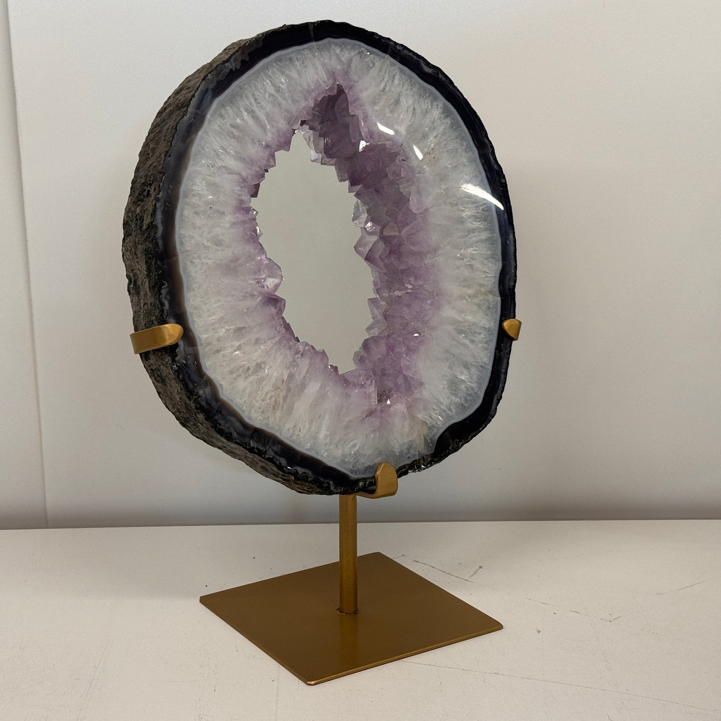 Amethist Spiegel op Metalen Standaard uit Brazilië (5,5 kg)