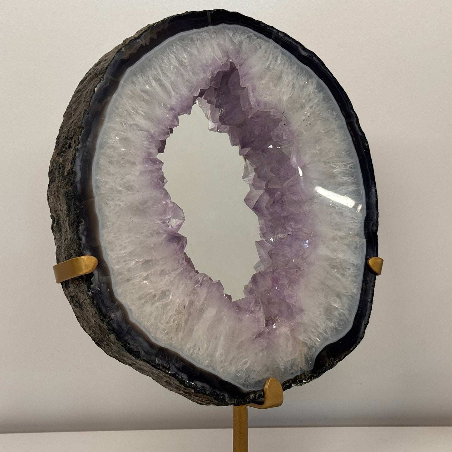 Amethist Spiegel op Metalen Standaard uit Brazilië (5,5 kg)