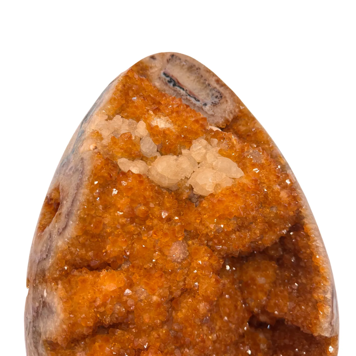 Zeer Uniek Citrien Ei op Draaibare Metalen Standaard – 27,54 kg (alleen afhalen)