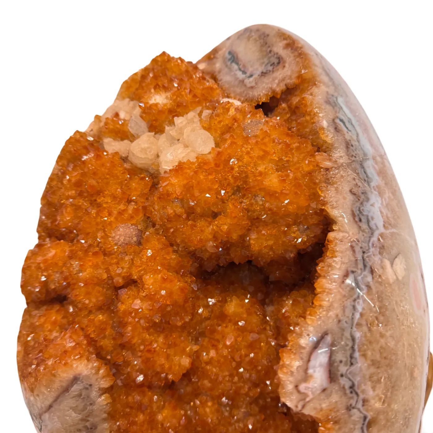 Zeer Uniek Citrien Ei op Draaibare Metalen Standaard – 27,54 kg (alleen afhalen)