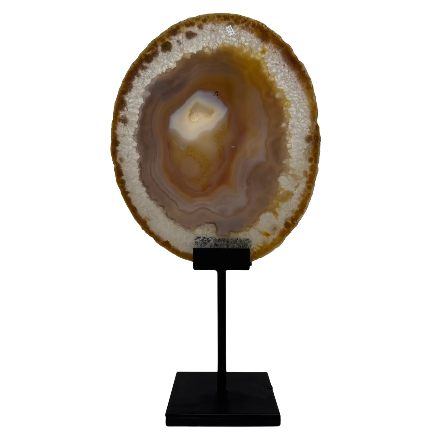 Agaatschijf op Metalen Standaard – 42 cm