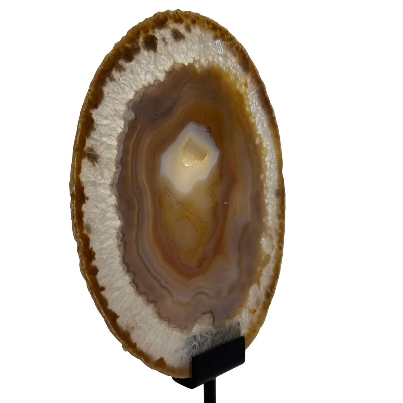 Agaatschijf op Metalen Standaard – 42 cm