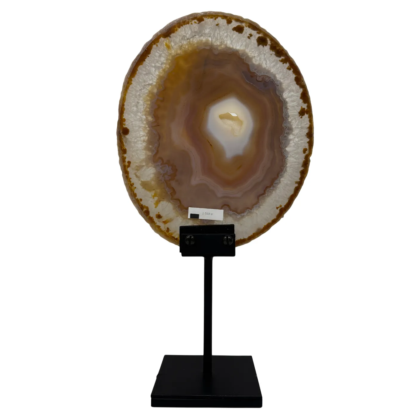 Agaatschijf op Metalen Standaard – 42 cm