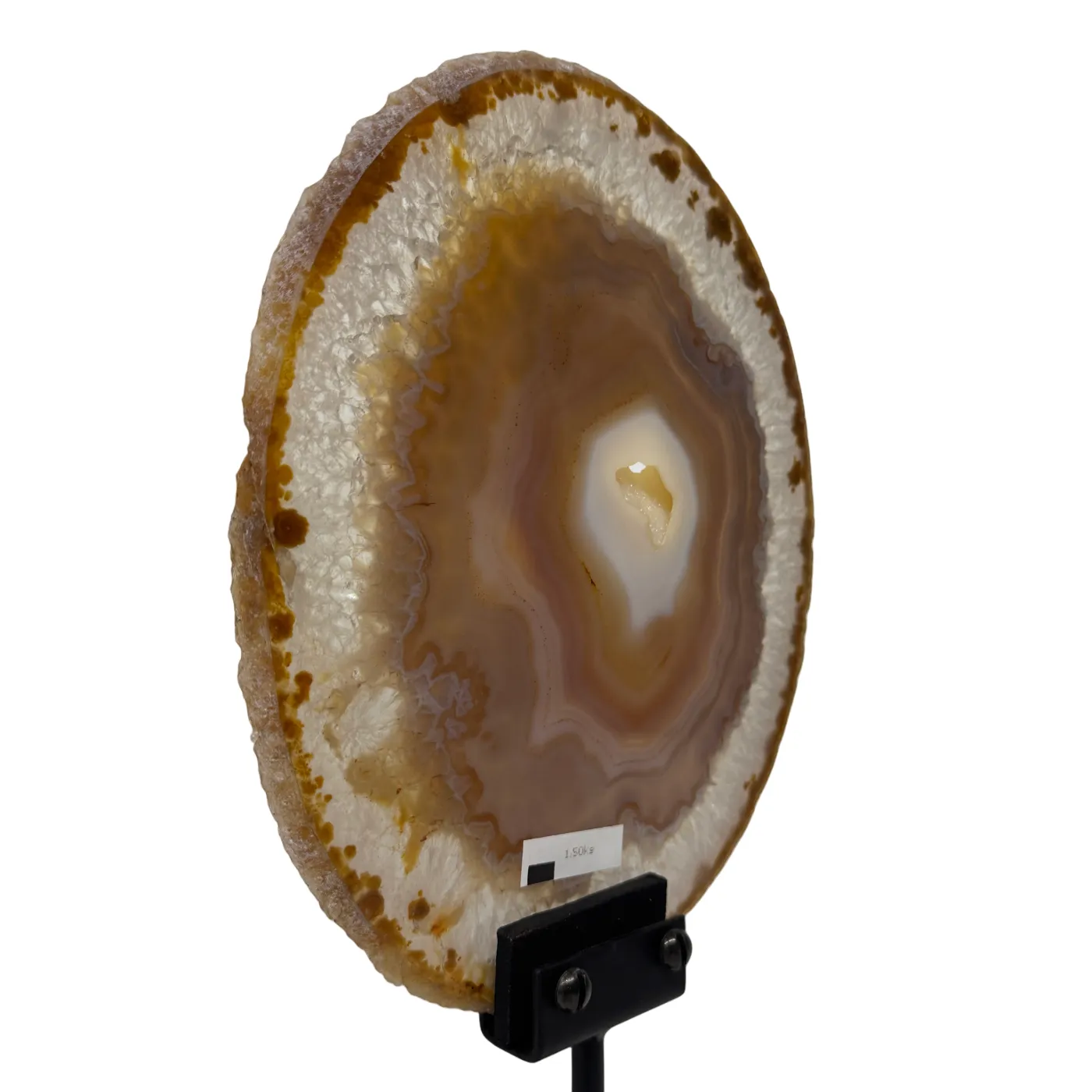 Agaatschijf op Metalen Standaard – 42 cm