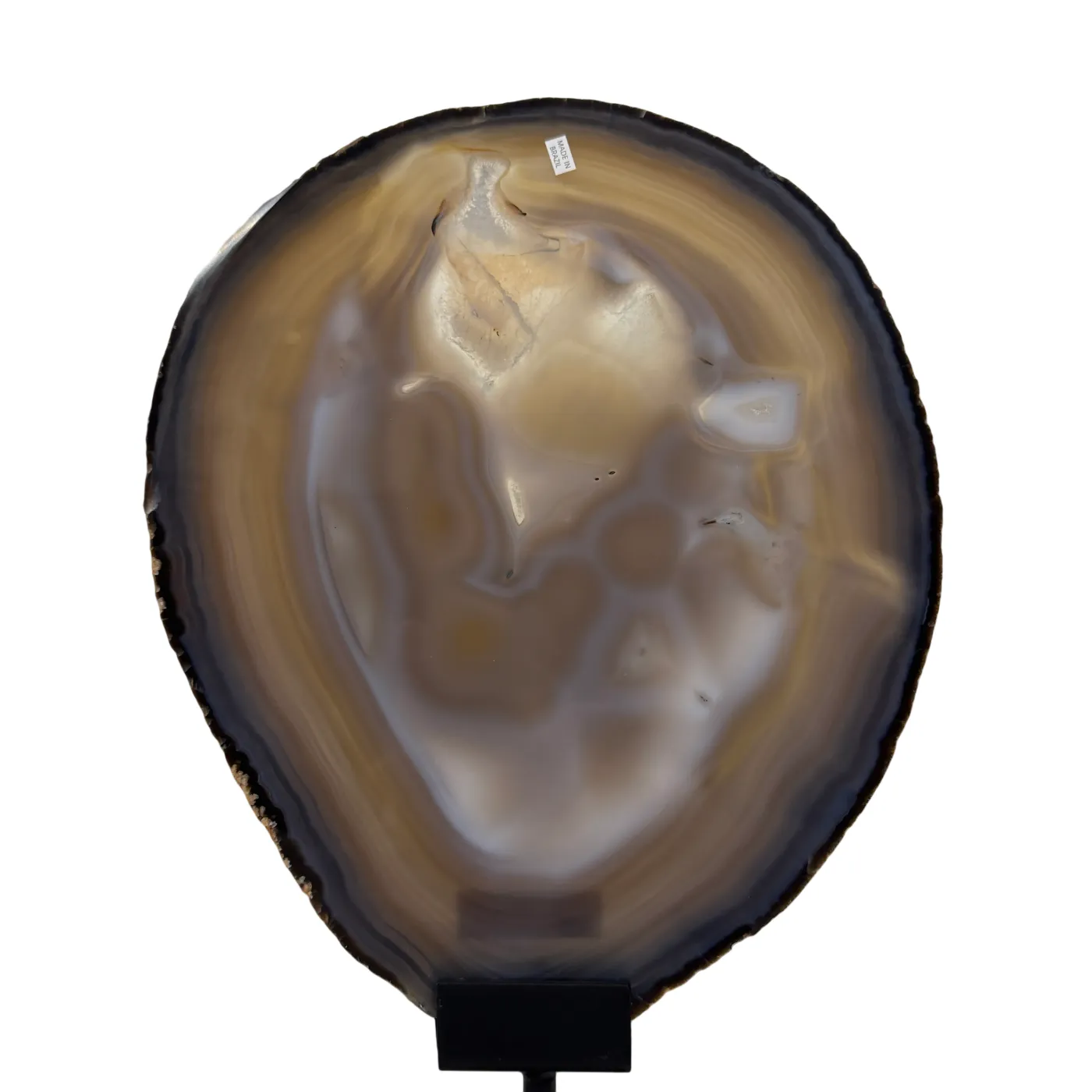 Agaatschijf op Metalen Standaard – 40 cm