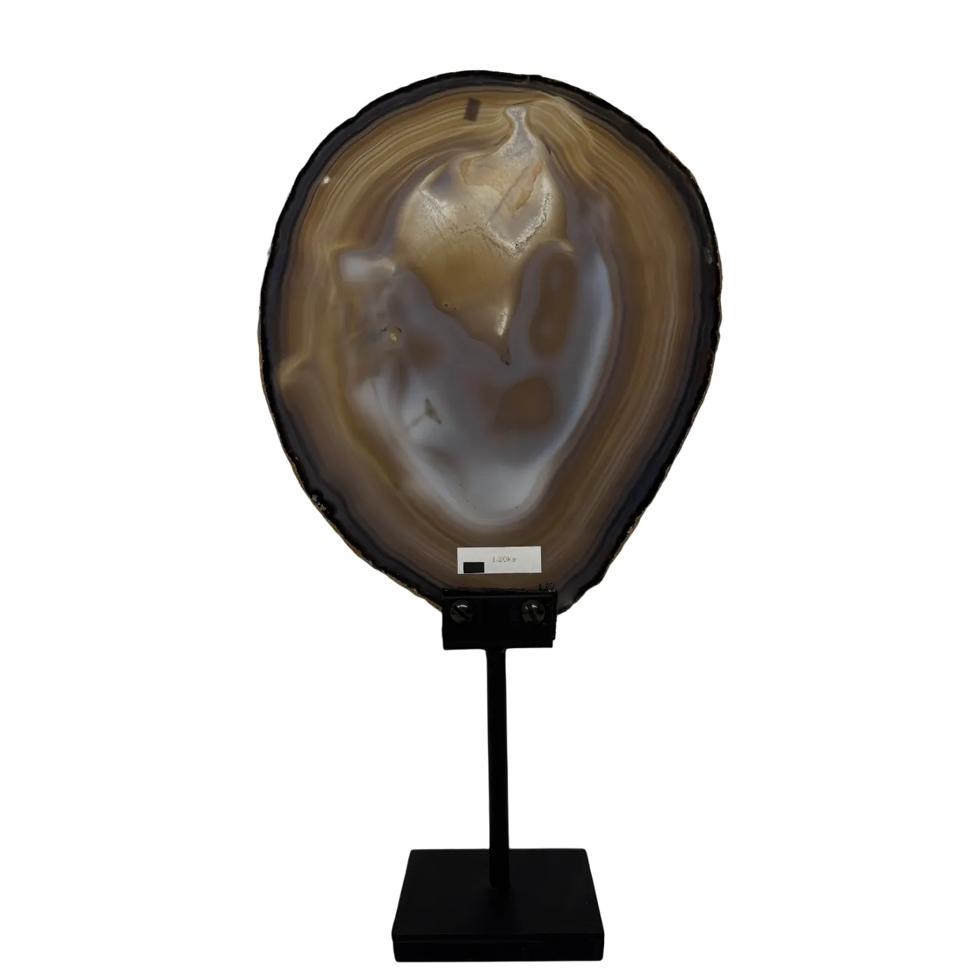 Agaatschijf op Metalen Standaard – 40 cm