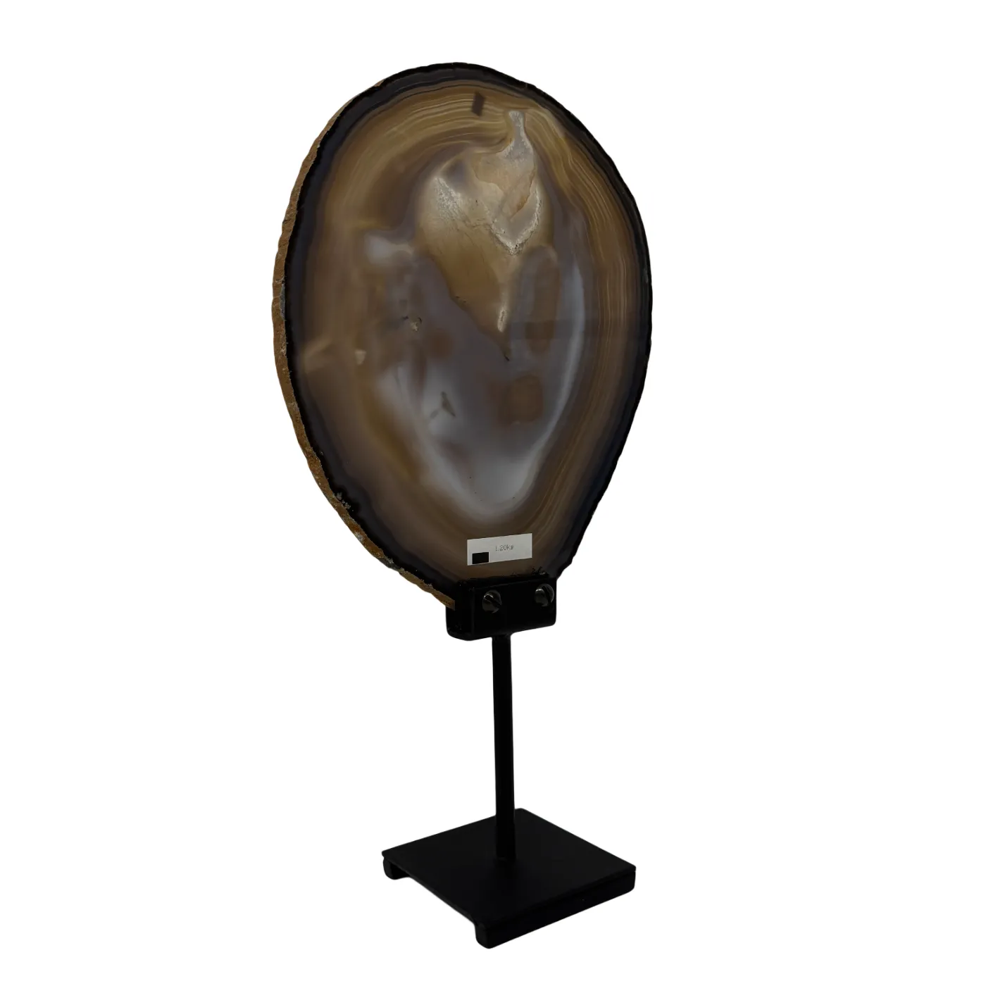 Agaatschijf op Metalen Standaard – 40 cm