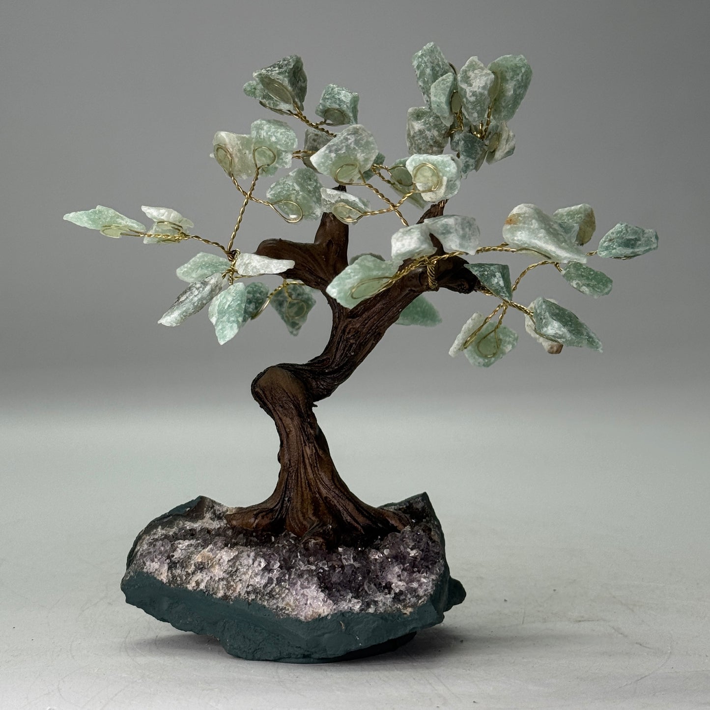 Groene kwarts edelsteen boom van 15 cm