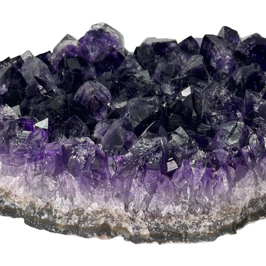 Prachtige donkerpaarse amethist cluster uit Uruguay