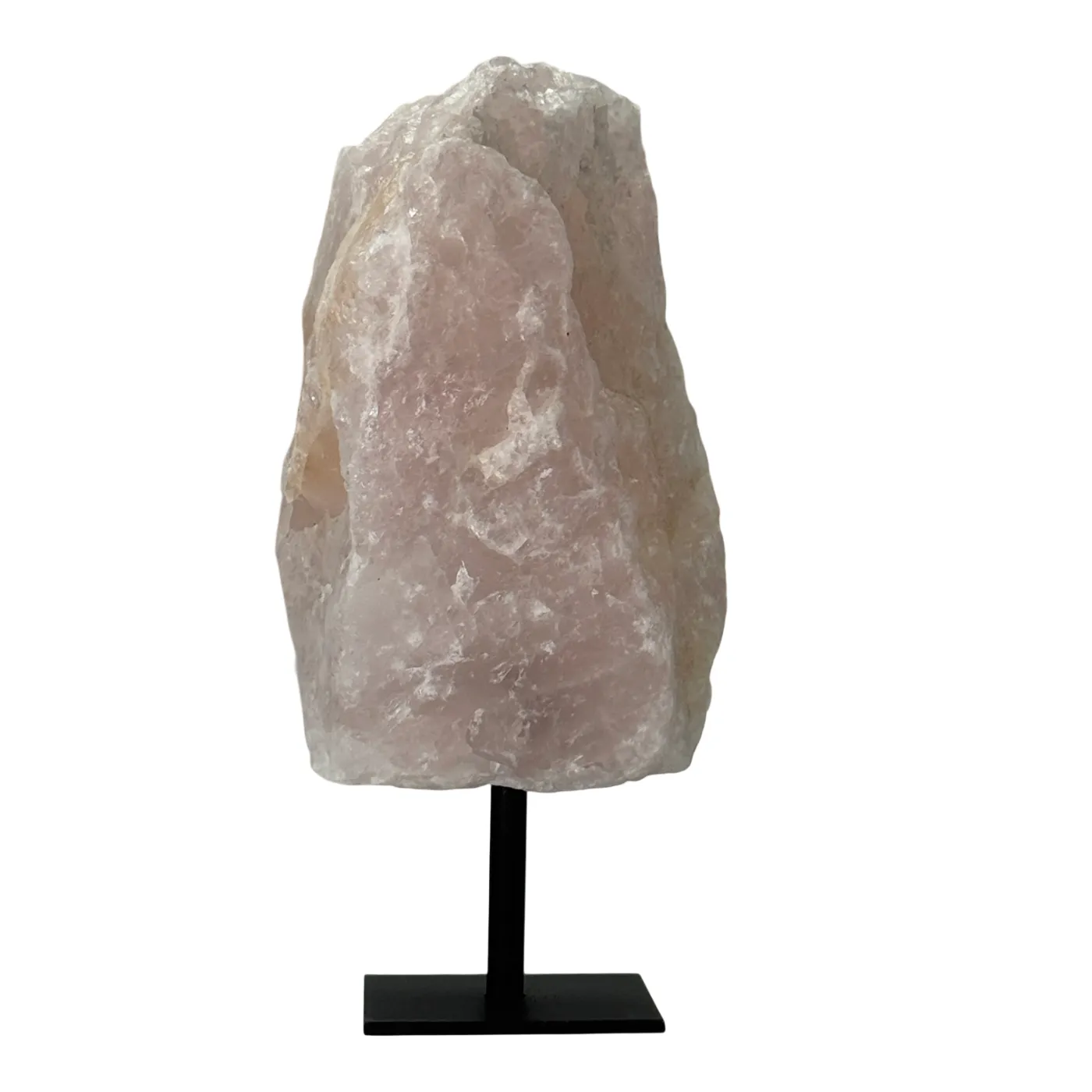 Ruwe rozenkwarts op standaard – medium formaat