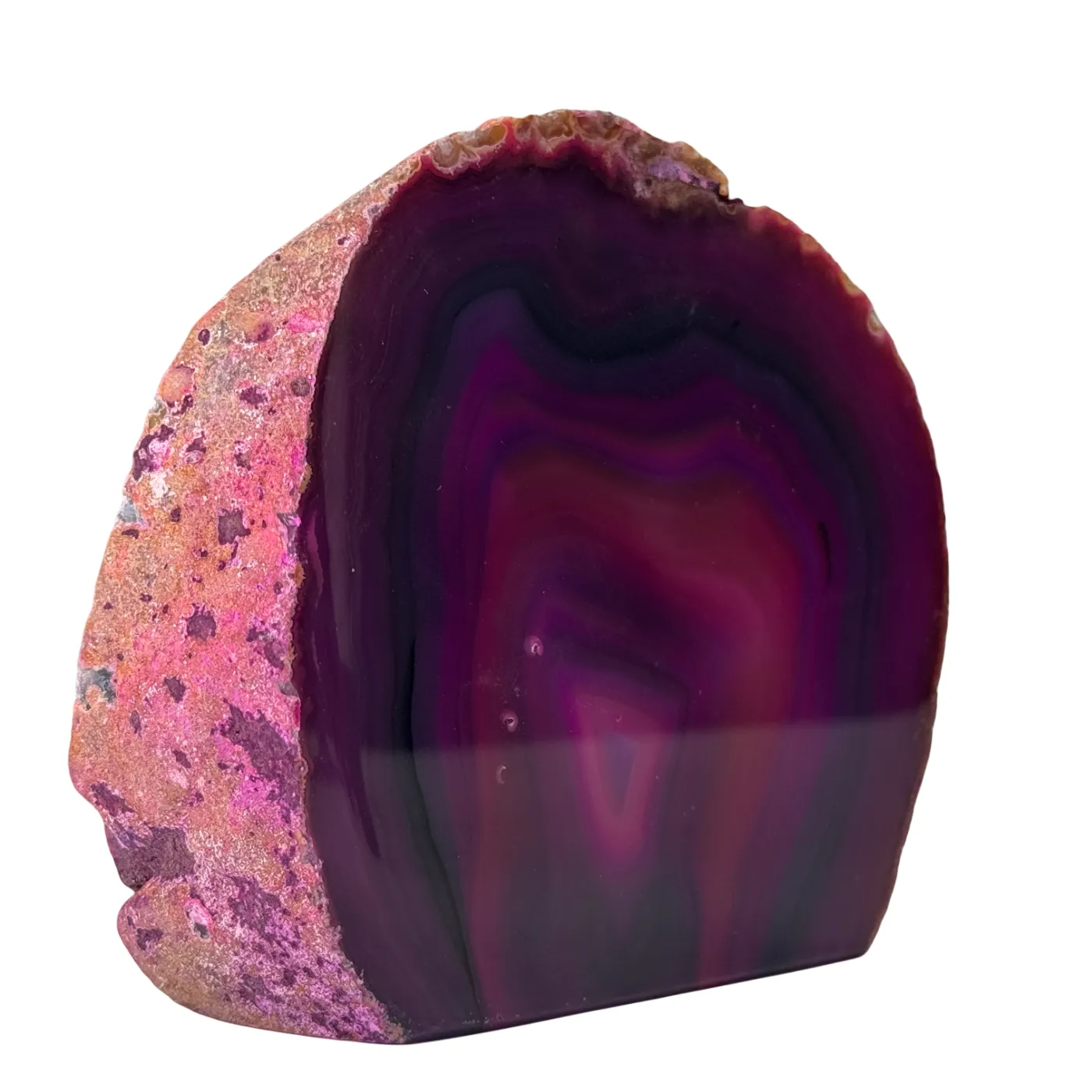 Roze agaat geode uit Brazilië - verschillende formaten