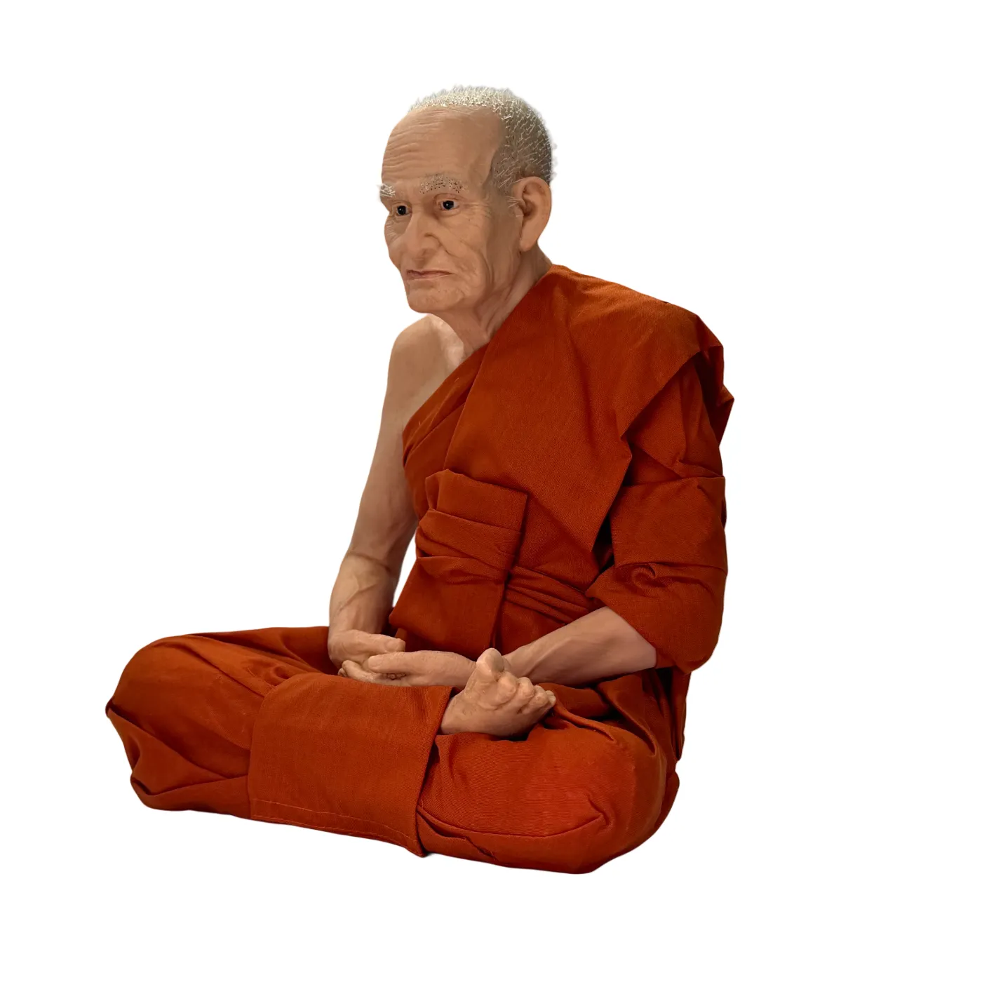 Moine plus vrai que nature – statue de cire de Thaïlande