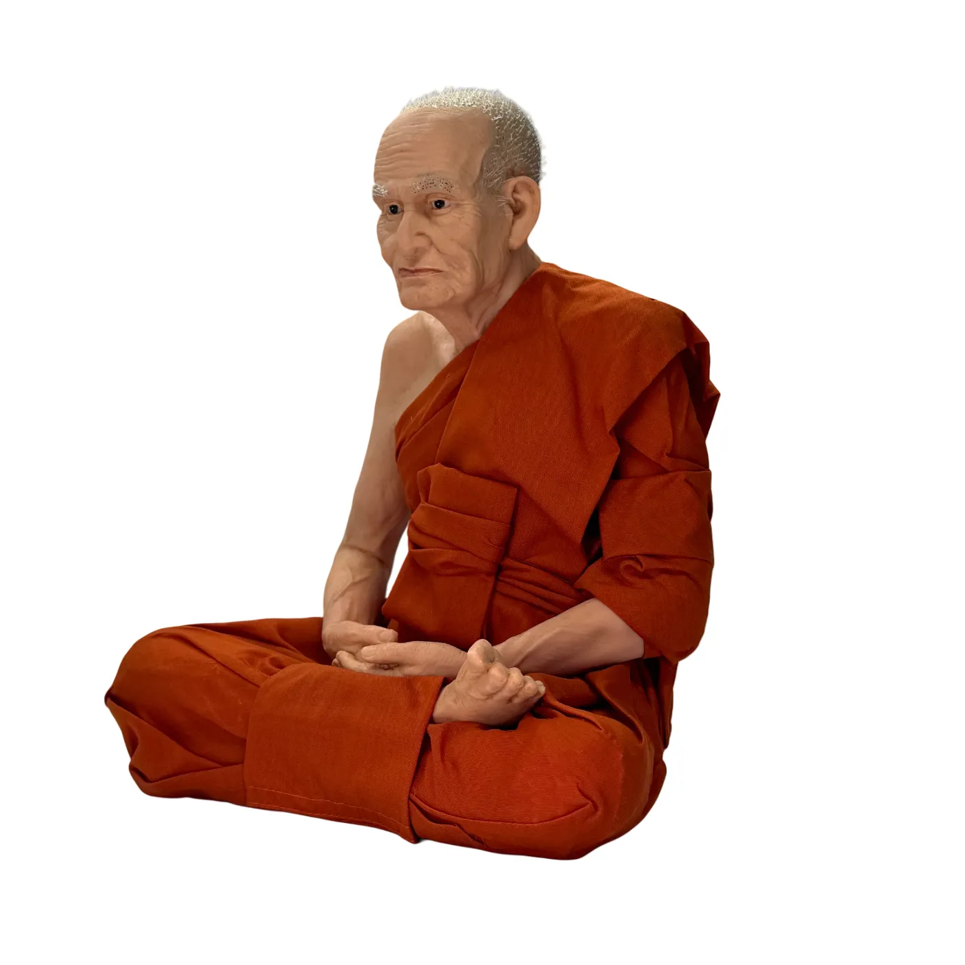 Moine plus vrai que nature – statue de cire de Thaïlande